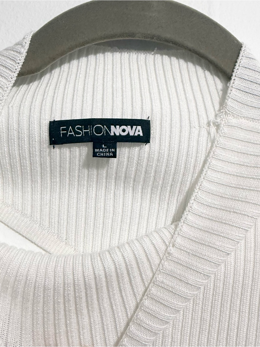 Fashion Nova Rib Knit Colorblock Cutout Midi Dress Size L - Picture 4 of 8